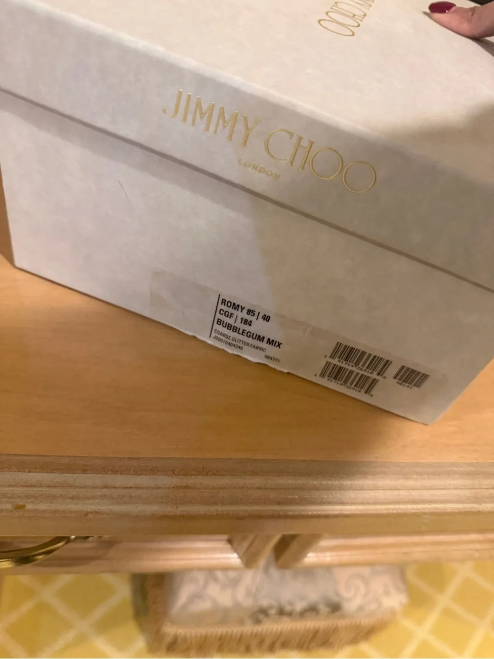 Jimmy Choo bubblegum mix ROMY 85 Multicolor Glitter Pointed Flat